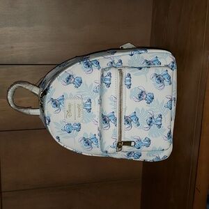 Cute Stitch Tropical Leaves Loungefly Backpack